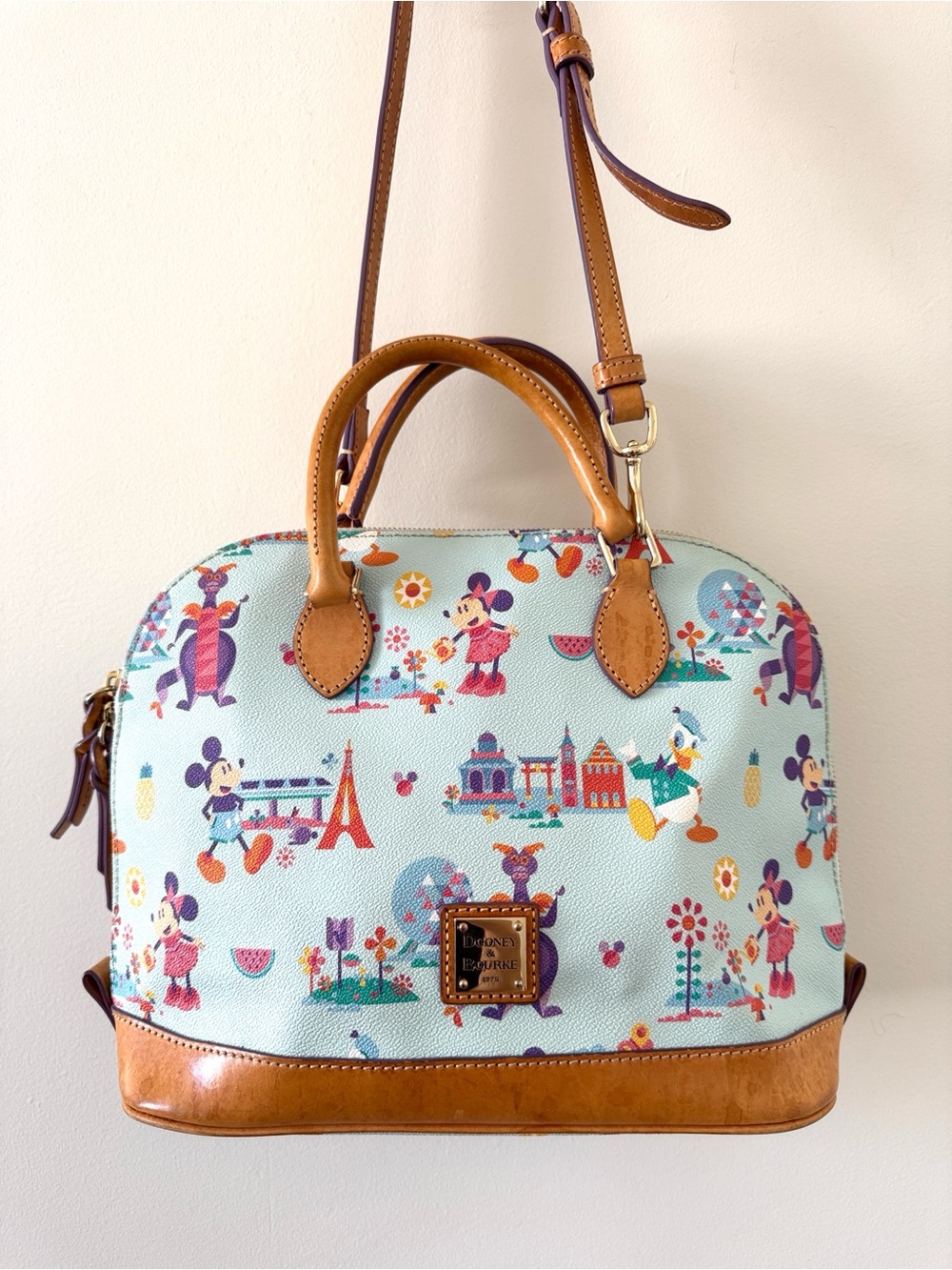Disney x Dooney & Bourke Mickey Minnie Disney Parks Retired Satchel Shoulder Bag